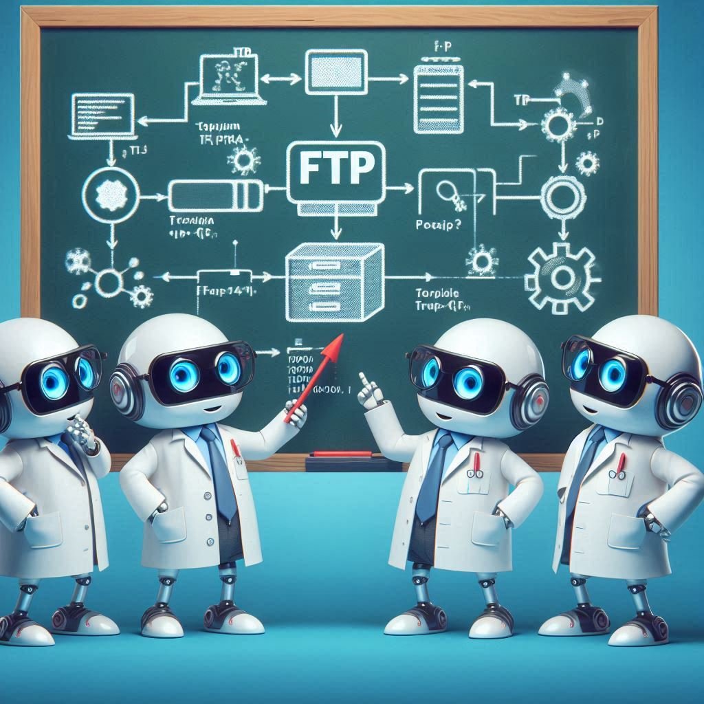 Ilustração do protocolo FTP e seu funcionamento